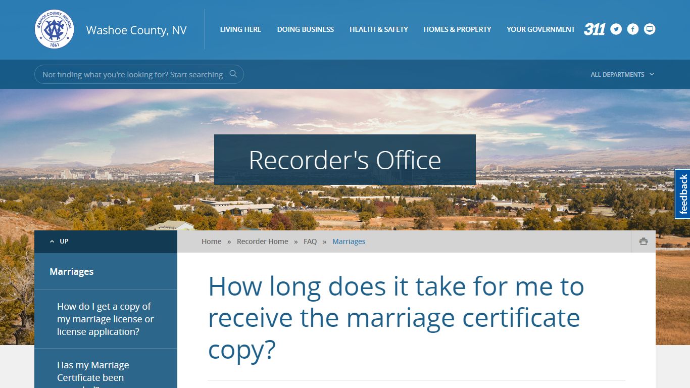 How long does it take for me to receive the marriage certificate copy?